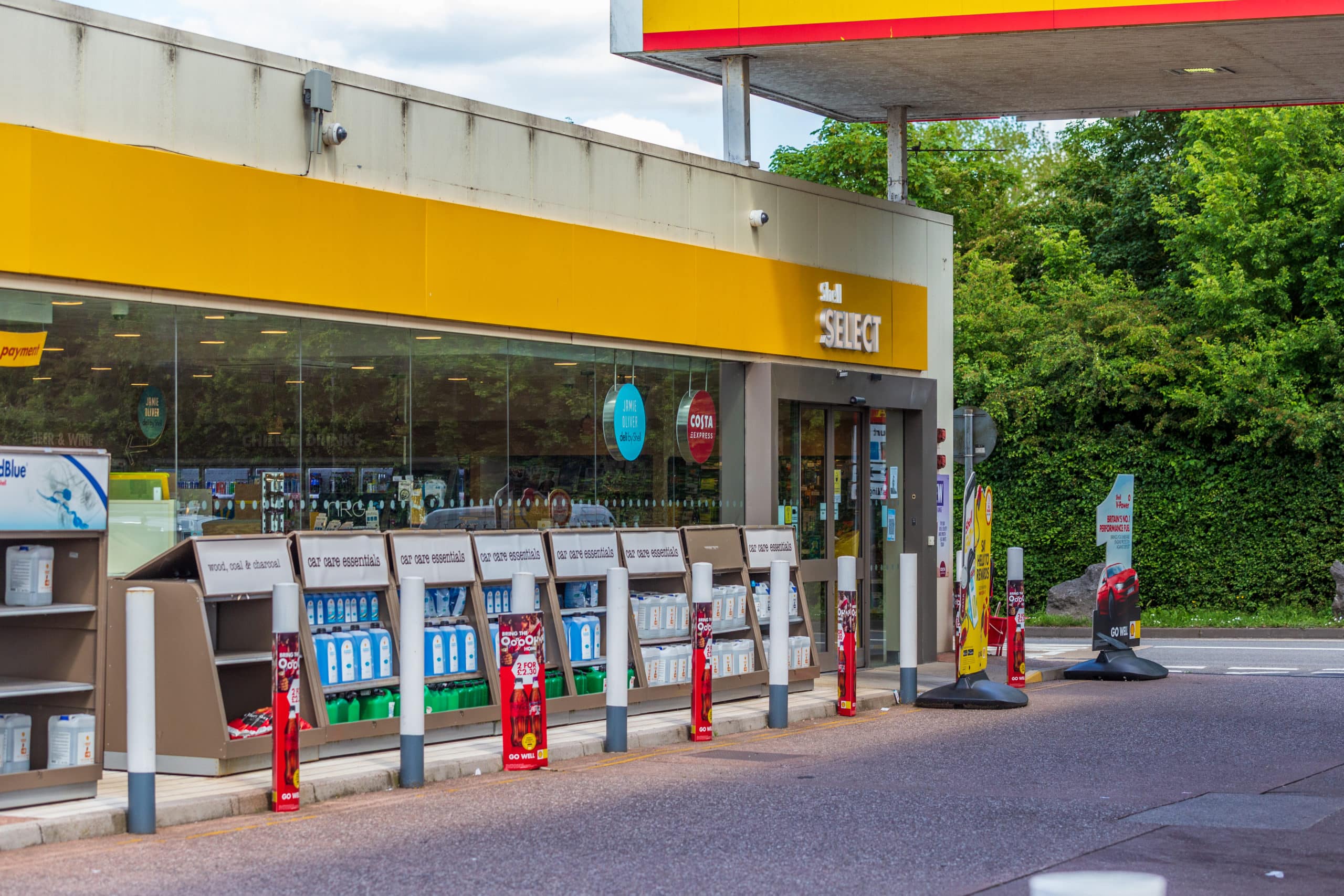 An image of the Cullompton services fuel station